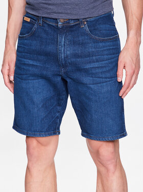 Niebieskie spodenki Wrangler z jeansu w stylu casual