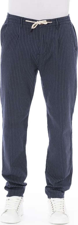 Niebieskie spodnie Baldinini Trend w stylu casual z bawełny
