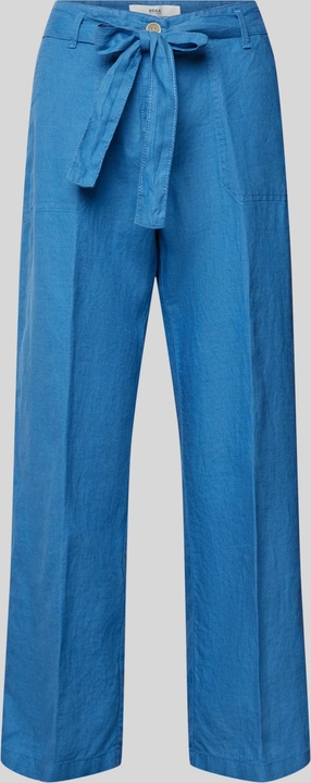 Niebieskie spodnie Brax z lnu w stylu retro