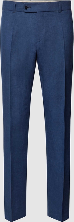 Niebieskie spodnie Carl Gross z lnu w stylu casual