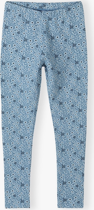 Niebieskie spodnie dziecięce Lincoln & Sharks By 5.10.15. w kwiatki