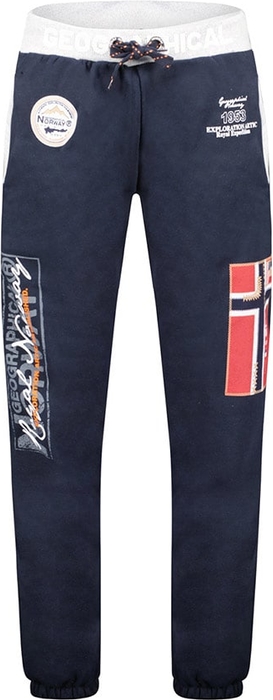 Niebieskie spodnie Geographical Norway w sportowym stylu z bawełny