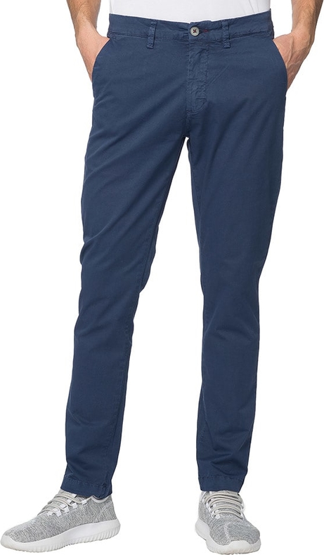 Niebieskie spodnie Hot Buttered z bawełny w stylu casual