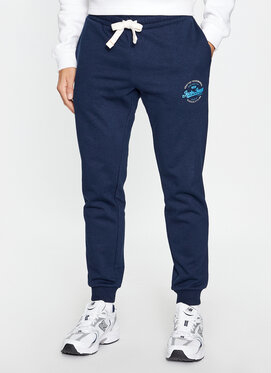 Niebieskie spodnie Jack & Jones w sportowym stylu z dresówki