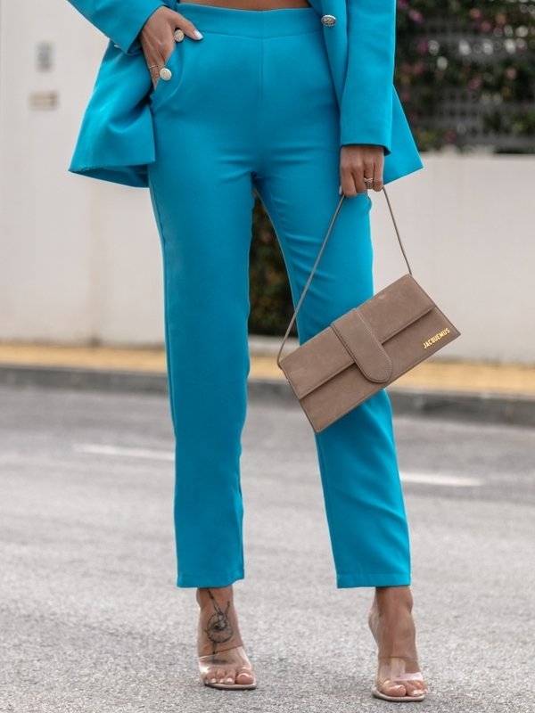 Niebieskie spodnie Lisa Mayo w stylu casual