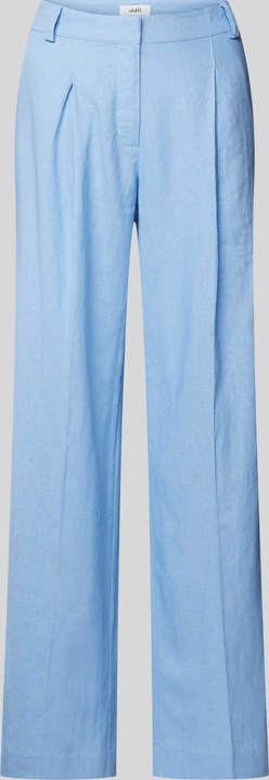 Niebieskie spodnie mbyM z lnu w stylu retro