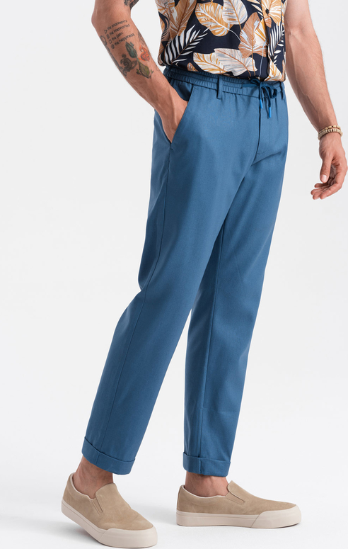 Niebieskie spodnie Ombre w stylu casual