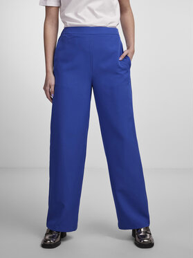 Niebieskie spodnie Pieces w stylu retro