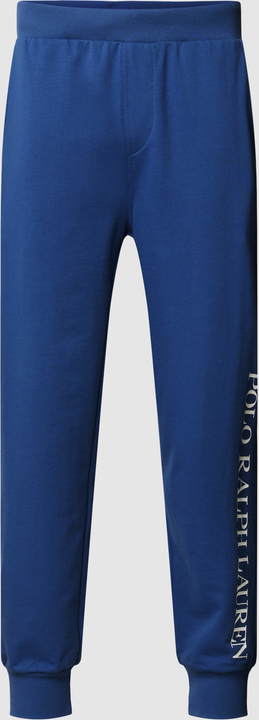 Niebieskie spodnie POLO RALPH LAUREN z bawełny z nadrukiem w sportowym stylu