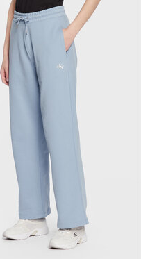 Niebieskie spodnie sportowe Calvin Klein z dresówki