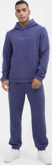 Niebieskie spodnie sportowe Calvin Klein z dresówki