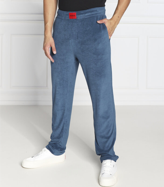 Niebieskie spodnie sportowe Hugo Boss z dresówki