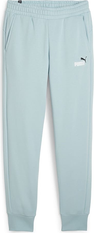 Niebieskie spodnie sportowe Puma w sportowym stylu z bawełny