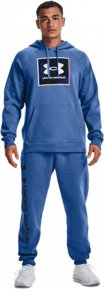 Niebieskie spodnie sportowe Under Armour w sportowym stylu z dresówki