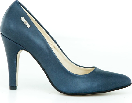 Niebieskie szpilki Zapato na szpilce z nadrukiem w stylu klasycznym