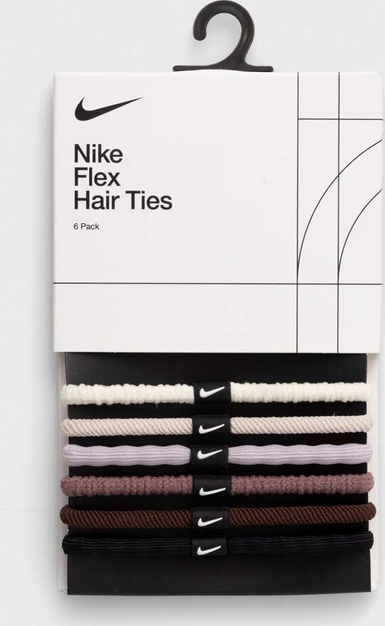 Nike opaska do włosów 6-pack kolor biały