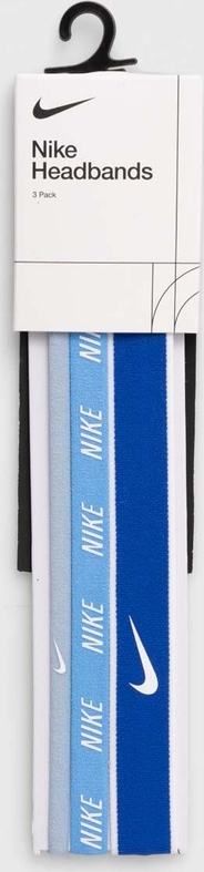 Nike opaski na głowę 3-pack kolor niebieski