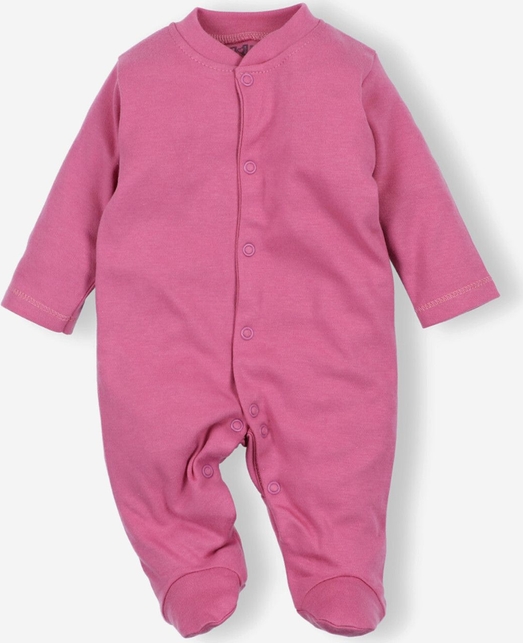 NINI Pajac niemowlęcy z bawełny organicznej w kolorze fioletowym