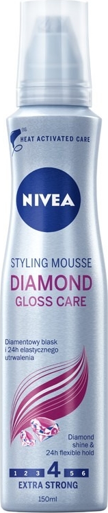 Nivea, Diamond Gloss Care, pianka do włosów, 150 ml