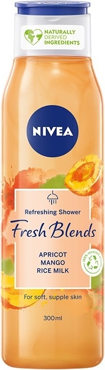 Nivea, Fresh Blends, żel pod prysznic, odświeżający, Morela &amp; Mango &amp; Mleczko Ryżowe, 300 ml