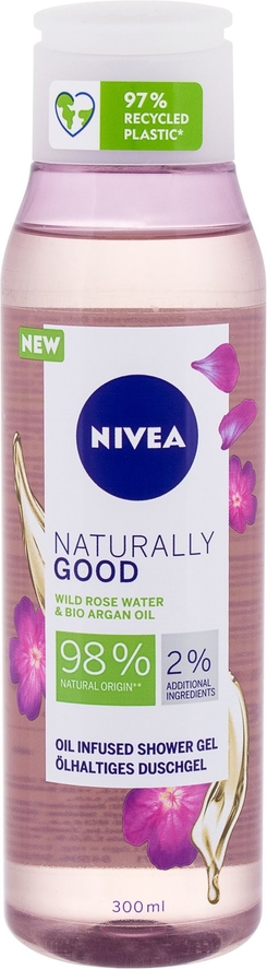 Nivea Naturally Good Wild Rose Water Żel Pod Prysznic 300Ml