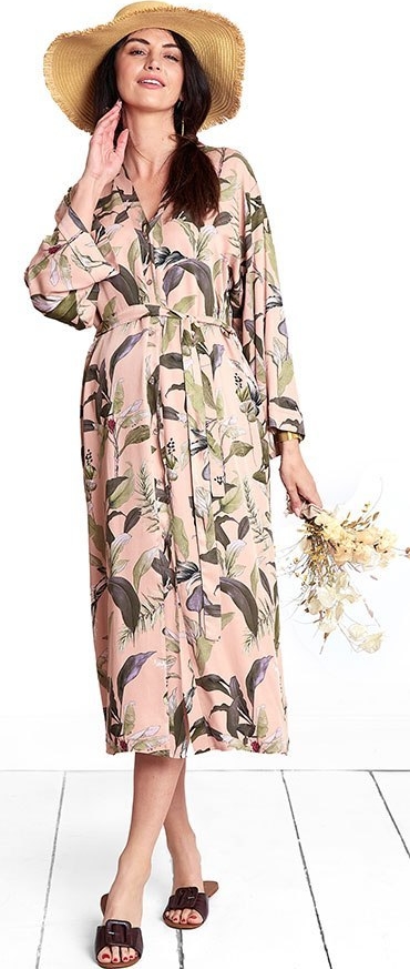 Nowoczesna sukienka ciążowa kimono Palm Happymum