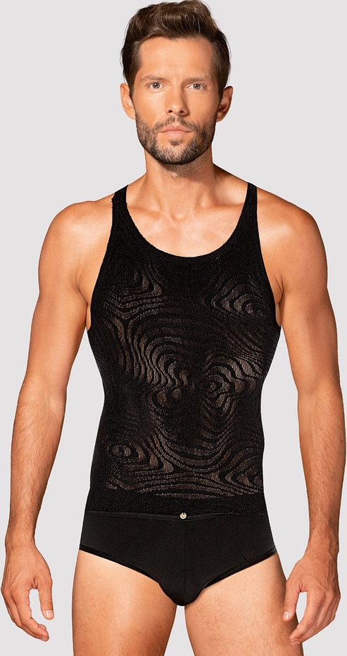 Obsessive męska koszulka na ramiączkach T103, Kolor czarny, Rozmiar S/M/L, Obsessive