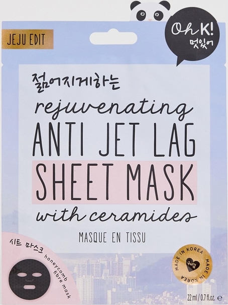 Oh K! Anti Jet Lag – Odmładzająca maseczka w płachcie na efekty jet lag-Brak koloru