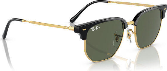 Okulary przeciwsłoneczne Ray-Ban New Clubmaster 0RJ9116S 100/71 Gold/Black/Green