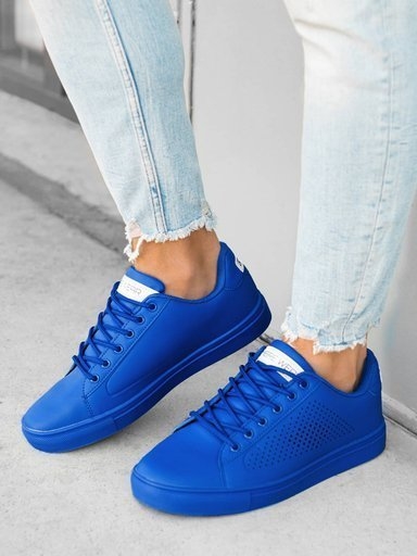 Ombre Klasyczne męskie buty sportowe T383 - niebieskie