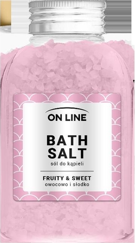 On Line, sól do kąpieli, Fruity &amp; Sweet Pink, 600 g