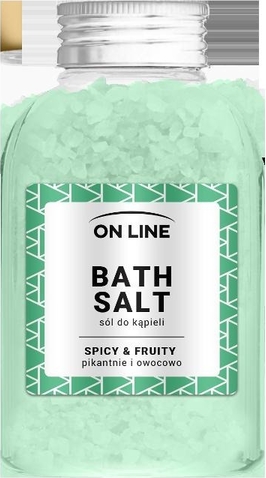 On Line, sól do kąpieli, Spicy &amp; Fruity Green, 600 g