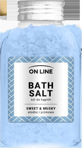 On Line, sól do kąpieli, sweet &amp; musky blue, 600 g