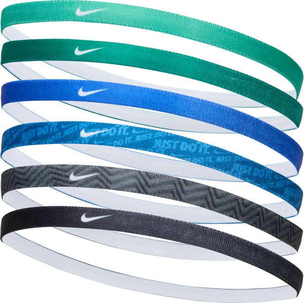 Opaski na głowę z nadrukiem Nike (6 szt.) - Zieleń