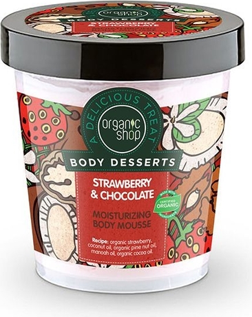 Organic Shop, Body Desserts, mus do ciała nawilżający, Strawberry &amp; Chocolat, 450 ml