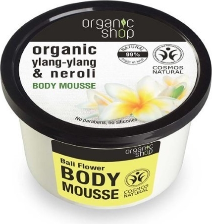 Organic Shop, Organic Ylang-Ylang &amp; Neroli Body Mousse, mus do ciała, Balijskie Kwiaty, 250 ml