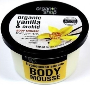 Organic Shop, Vanilla &amp; Orchid Body Mousse, mus do ciała burbońska wanilia i orchidea, 250 ml