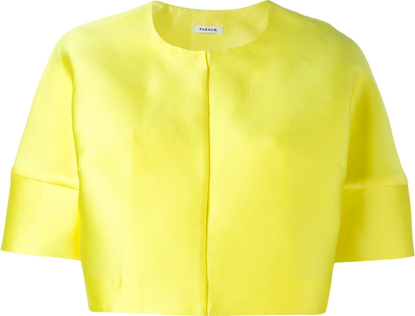 P.A.R.O.S.H. short sleeved crop length jacket - Yellow &amp; Orange