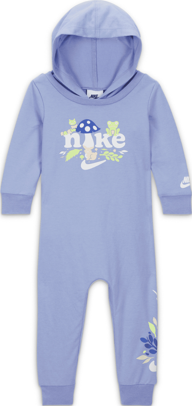 Pajacyk bez stóp z kapturem dla niemowląt (12–24 M) Forest Foragers Nike - Fiolet