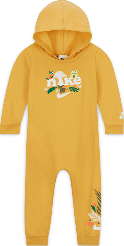 Pajacyk bez stóp z kapturem dla niemowląt (12–24 M) Forest Foragers Nike - Żółty