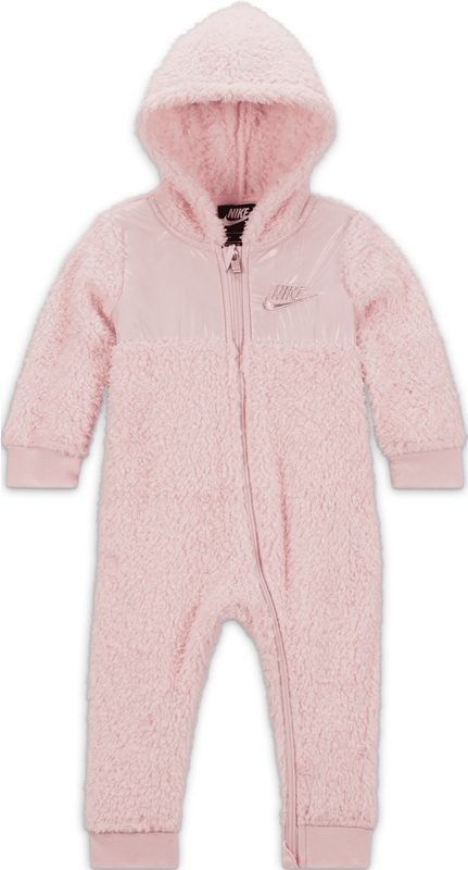 Pajacyk dla niemowląt (12–24 M) Nike Soft and Cozy Hooded Coverall - Różowy