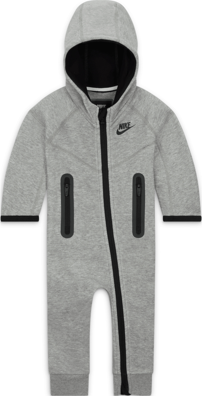 Pajacyk dla niemowląt Nike Sportswear Tech Fleece Hooded - Szary