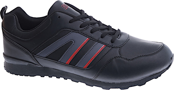 Pantofelek24 Sznurowane czarne buty sportowe /E7-1 15099 T484/