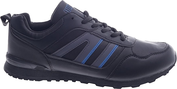 Pantofelek24 Sznurowane czarne buty sportowe /F2-1 13139 T489/