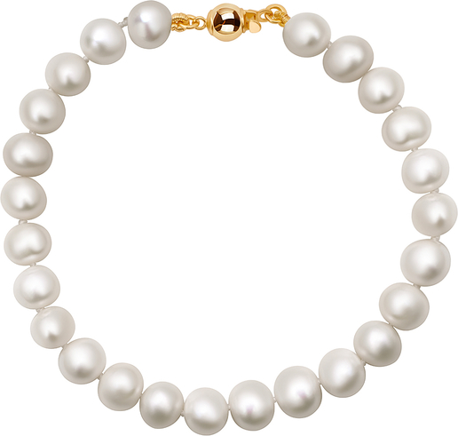 Pearls - Biżuteria Yes Bransoletka srebrna pozłacana z perłami - Pearls