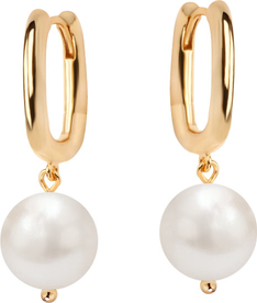 Pearls - Biżuteria Yes Kolczyki srebrne pozłacane z perłami - Pearls