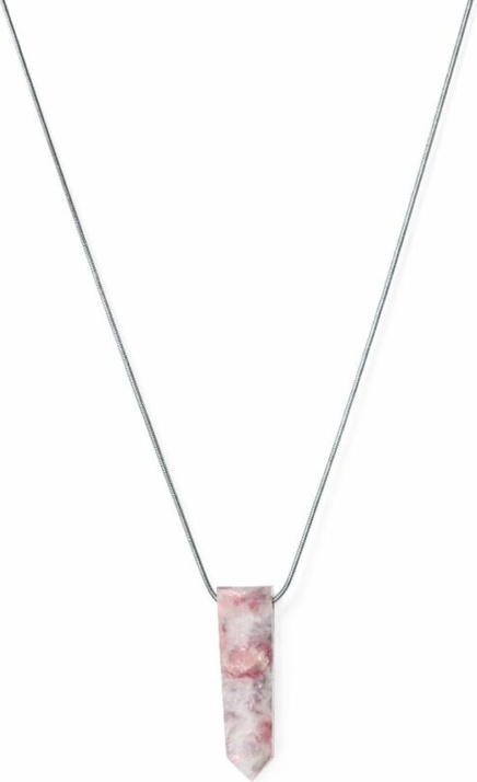 Pink tourmaline point necklace for women - Trimakasi