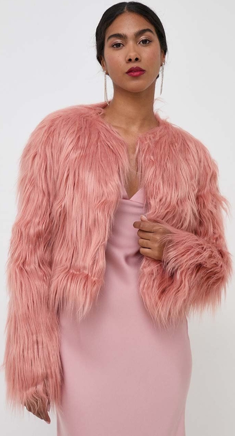 Pinko kurtka damska kolor różowy przejściowa