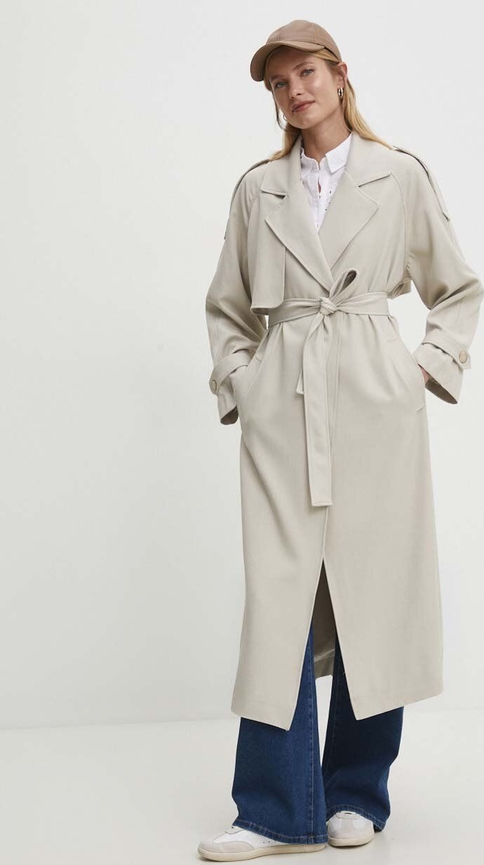 Płaszcz Answear Lab bez kaptura w stylu casual