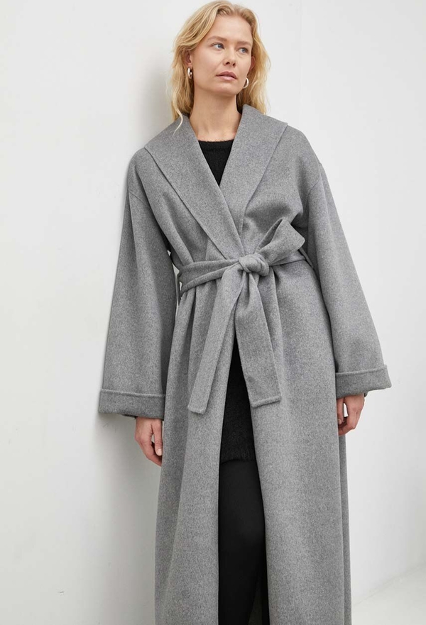 Płaszcz By Malene Birger w stylu casual z wełny długi